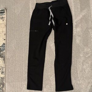 Figs women’s scrubs black with gray XS petite